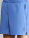 Mens Polyester Blend Blue Self Design Short
