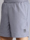 Mens Polyester Blend Grey Self Design Short