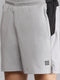 Men Polyester Blend Grey Solid  Short