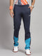 Men Polyester Blend Navy Blue Solid Lower