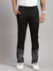 Men Polyester Blend Black Solid Lower