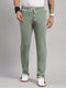 Men Polyester Blend Green Solid Lower