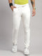 Men Polyester Blend White Solid Jogger
