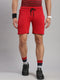 Men Cotton Blend Red Solid  Short