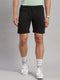 Men Cotton Blend Black Solid  Short