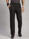 Men Polyester Blend Black Solid Lower