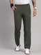 Men Polyester Blend Olive Solid Lower