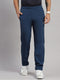 Men Polyester Blend Teal Solid Lower