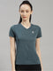 Women Polyester Blend Green Solid Top