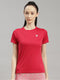 Women Polyester Blend Rose Solid Top
