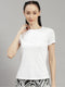 Women Polyester Blend White Solid Top