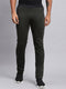 Men Olive Solid Regular Fit Lower