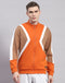 Men Orange Solid T Neck Full Sleeve Sweatshirt