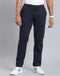 Men Navy Blue Solid Regular Fit Lower