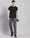 Men Grey Solid Regular Fit Trackpant