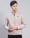Men Grey Solid Stand Collar Full Sleeve Jacket