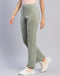 Women Green Solid Regular Fit Lower