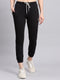 Women Black Solid Regular Fit Lower