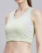Women Green Solid Sports Bra