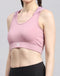 Women Pink Solid Sports Bra